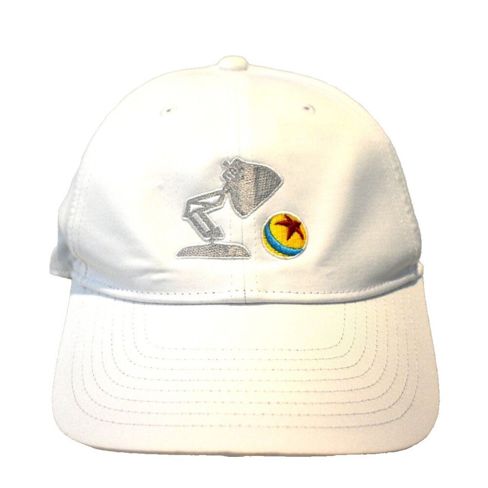 Disney Parks Pixar Lamp Luxo Ball Nike Dri Fit Club Cap Hat White Adult Sz MD/LG